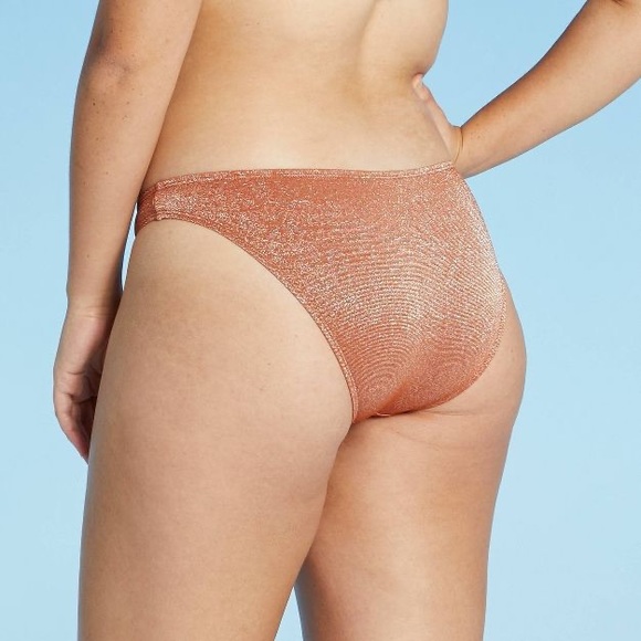 New Xhilaration Copper Metallic Texture Underwire + Cheeky Bikini Set - Picture 10 of 11